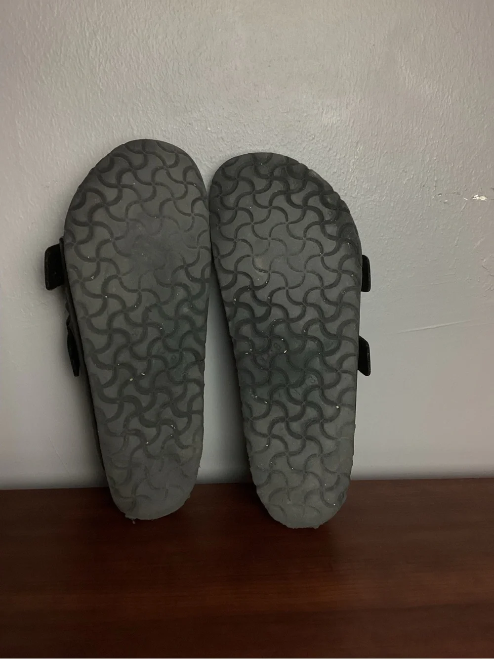 Men's Birkenstock Black Two-Buckle Cork Footbed Sandals Size M11